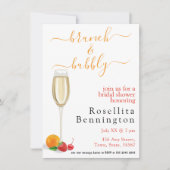 Invitation Brunch Bubbly Belle Fête des mariées budgétaire (Devant)