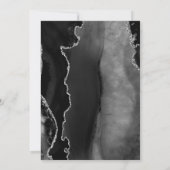 Invitation Brunch & Bubbly Black Silver Agate Enterrement de  (Dos)