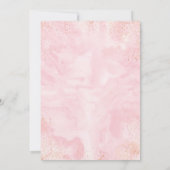 Invitation Brunch & Bubbly Blush & Gold Fête des mariées Flor (Dos)