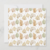 Invitation Brunch Bubbly Boho Baby shower Feuille (Dos)