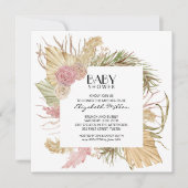 Invitation Brunch Bubbly Boho Baby shower Feuille (Devant)