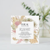 Invitation Brunch Bubbly Boho Fête des mariées Feuille (Debout devant)