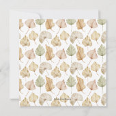 Invitation Brunch Bubbly Boho Fête des mariées Feuille (Dos)