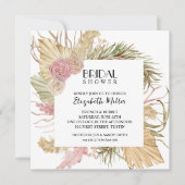 Invitation Brunch Bubbly Boho Fête des mariées Feuille (Devant)