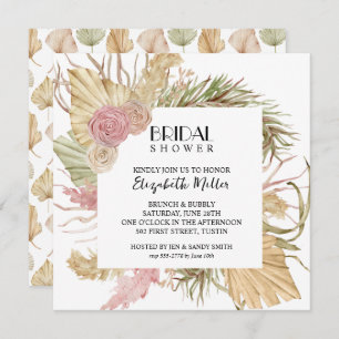 Invitation Brunch Bubbly Boho Fête des mariées Feuille