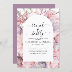 Invitation Brunch & Bubbly Boho Purple Fête des mariées