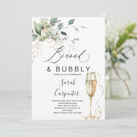 Invitation Brunch & Bubbly Bridal Douche (Debout devant)