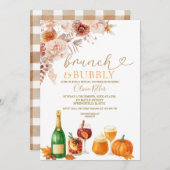Invitation Brunch & Bubbly Burnt Orange Bridal Shower (Devant / Derrière)