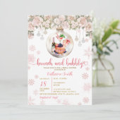 Invitation Brunch Bubbly Christmas Dinner Bridal Shower Party (Debout devant)