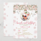 Invitation Brunch Bubbly Christmas Dinner Bridal Shower Party (Devant / Derrière)