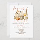 Invitation Brunch & Bubbly Citrouille Fête des mariées d'auto (Devant)