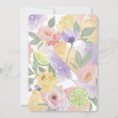 Invitation Brunch Bubbly Cocktail Floral Fête des mariées Par (Dos)