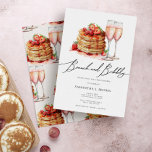 Invitation Brunch & Bubbly Elegant Pancake Fête des mariées r<br><div class="desc">Brunch & Bubbly Elegant Pancake Rose Douche nuptiale Invitation</div>