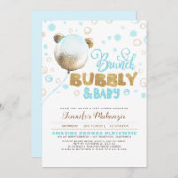 Brunch Bubbly et bébé Baby shower ours en peluche