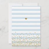 Invitation Brunch Bubbly Fête des mariées Bleu Bleu Or Chic (Dos)