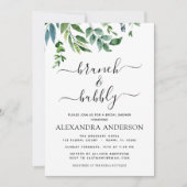 Invitation Brunch & Bubbly Fête des mariées de verdure (Devant)