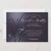 Invitation Brunch Bubbly Fête des mariées Dusty Plum Dragonfl (Devant)