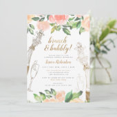 Invitation Brunch & Bubbly | Fête des mariées Florale Champag (Debout devant)