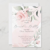 Invitation Brunch Bubbly Fête des mariées rose pâle (Devant)