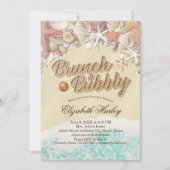 Invitation Brunch Bubbly Fête des mariées Summer Beach Starfi (Devant)