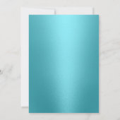 Invitation Brunch & Bubbly Fête des mariées turquoise moderne (Dos)