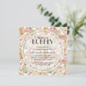Invitation Brunch Bubbly Feuilles séchés Fête des mariées (Debout devant)