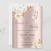 Invitation Brunch & Bubbly Fleurs d'Automne Réception de Mari (Devant)