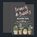 Invitation Brunch & Bubbly Floral Chalkboard Fête des mariées<br><div class="desc">=================== A PROPOS DE CETTE CONCEPTION ============================================================= Pots Succulents de Cactus Floraux Succulents et Succulents et Succulents Brunch et Bubbly Pour plus de personnalisation,  cliquez sur le bouton "Personnaliser" et utilisez notre outil de conception pour modifier ce modèle. Vous avez besoin d'aide ou d'articles correspondants ? Contactez-moi.</div>