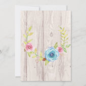 Invitation Brunch Bubbly Flower Country String Mariage (Dos)