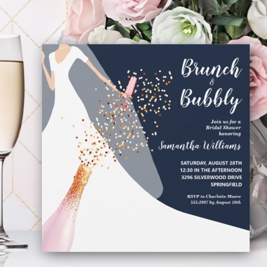 Invitation Brunch Bubbly Gown sur la Fête des mariées de la m
