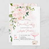 Invitation Brunch Bubbly H2 Blush Anthuriums Rose Peonies (Devant / Derrière)