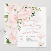 Invitation Brunch Bubbly H2 Blush Anthuriums Roses Paeonies  (Devant / Derrière)
