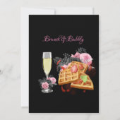 Invitation Brunch & Bubbly I à encres florales rose de luxe (Dos)