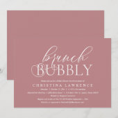 Invitation Brunch Bubbly, Mariée à être, Fête des mariées Inv (Devant / Derrière)