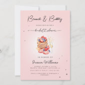Invitation Brunch & Bubbly Pancakes Champagne Enterrement de (Devant)