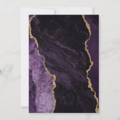 Invitation Brunch & Bubbly Purple Gold Agate Fête des mariées (Dos)