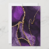 Invitation Brunch Bubbly Purple Gold Parties scintillant Agat (Dos)