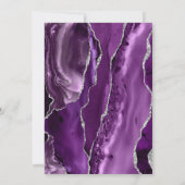 Invitation Brunch & Bubbly Purple Silver Agate Fête des marié (Dos)