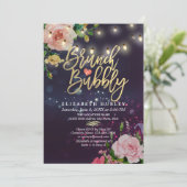 Invitation Brunch & Bubbly Réception de Mariage Guirlande de  (Debout devant)