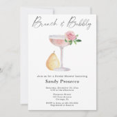 Invitation Brunch & Bubbly - Réception de mariage Prosecco (Devant)