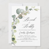 Invitation Brunch & Bubbly Réception de Mariage Verdure Eucal (Devant)