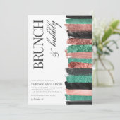 Invitation Brunch & Bubbly Rose Gold Brasserie (Debout devant)