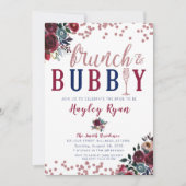 Invitation Brunch & Bubbly Rose Gold Champagne de la marine B (Devant)