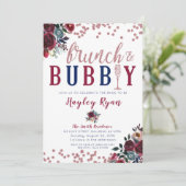 Invitation Brunch & Bubbly Rose Gold Champagne de la marine B (Debout devant)