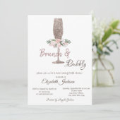 Invitation Brunch & Bubbly Rose Parties scintillant or Fête d (Debout devant)