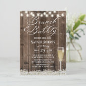 Invitation Brunch & Bubbly Rustic Baby's Breath Fête des mari (Debout devant)