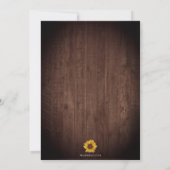 Invitation Brunch Bubbly tournesols Rose Fête des mariées à v (Dos)