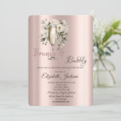 Invitation Brunch & Bubbly White Roses Drivers Douche nuptial (Debout devant)