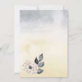 Invitation Brunch & bulle aquarelle fleurie douche nuptiale (Dos)