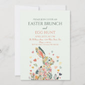 Invitation Brunch Bunny de printemps doux (Devant)